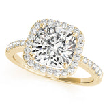 Halo Square & Cushion Engagement Ring (83503-5)