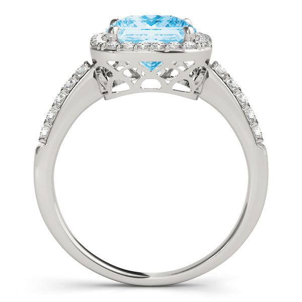 Halo Square & Cushion Engagement Ring (83503-8)