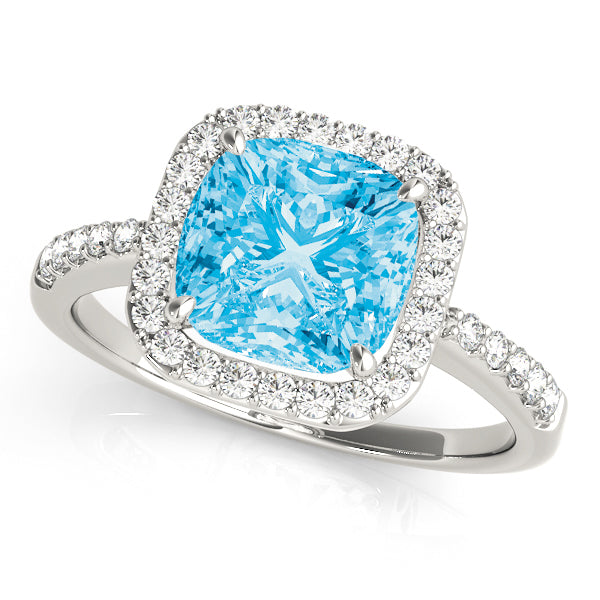 Halo Square & Cushion Engagement Ring (83503-5)