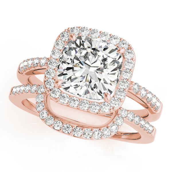 Halo Square & Cushion Engagement Ring (83503-9)