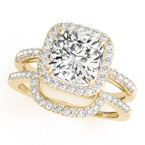 Halo Square & Cushion Engagement Ring (83503-5)