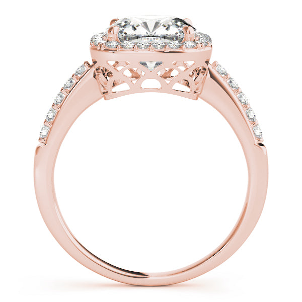 Halo Square & Engagement Ring (Cushion Center) - alt view