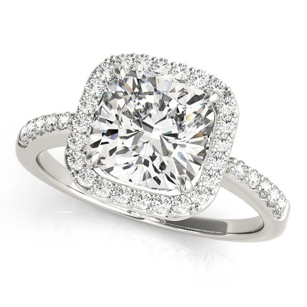 Halo Square & Cushion Engagement Ring (83503-5)
