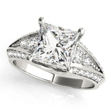Square Multirow Engagement Ring