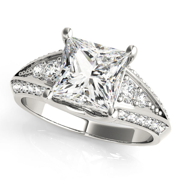 Square Multirow Engagement Ring
