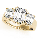 3 Stone Emerald Engagement Ring (83610)