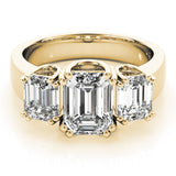 3 Stone Emerald Engagement Ring (83610)