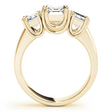 3 Stone Emerald Engagement Ring (83610)