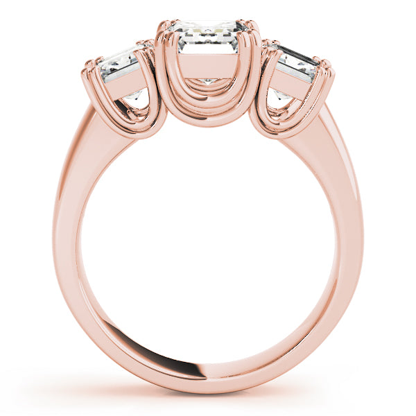 3 Stone Emerald Engagement Ring (83610)
