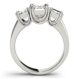 3 Stone Emerald Engagement Ring (83610)