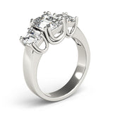 3 Stone Emerald Engagement Ring (83610)