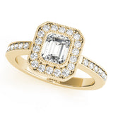 Halo Emerald Engagement Ring (83650)