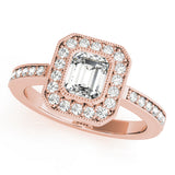 Halo Emerald Engagement Ring (83650)