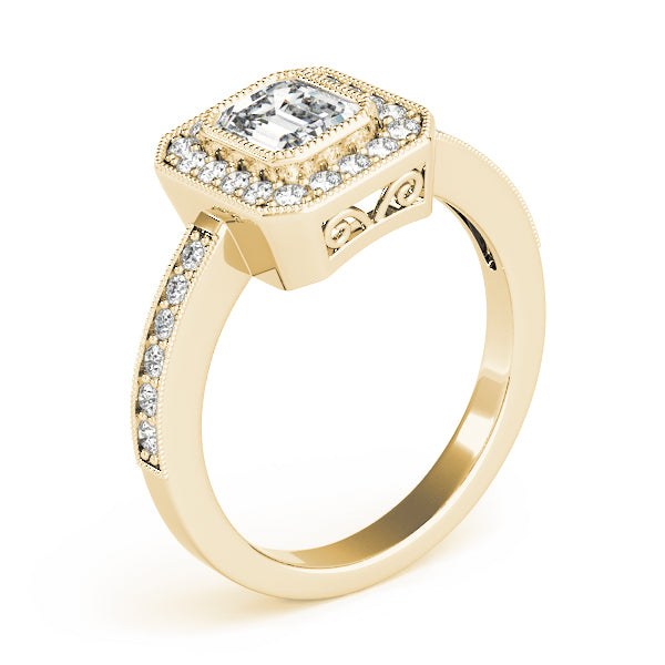 Halo Emerald Engagement Ring (83650)