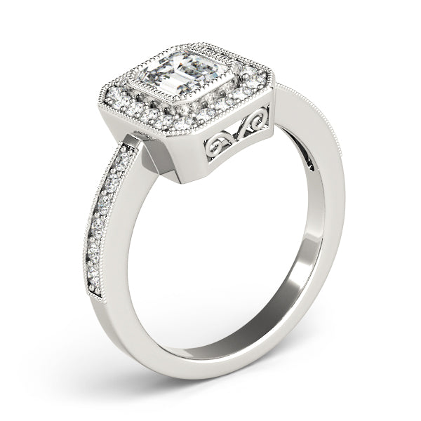 Halo Emerald Engagement Ring (83650)
