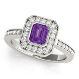 Halo Emerald Engagement Ring (83650)