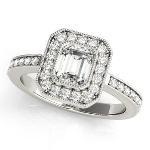 Halo Emerald Engagement Ring (83650)