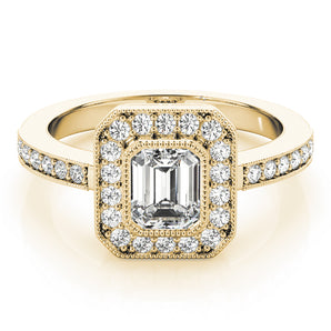 Halo Emerald Engagement Ring (83650)