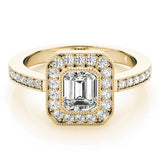 Halo Emerald Engagement Ring (83650)