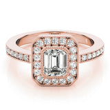 Halo Emerald Engagement Ring (83650)