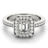 Halo Emerald Engagement Ring (83650)