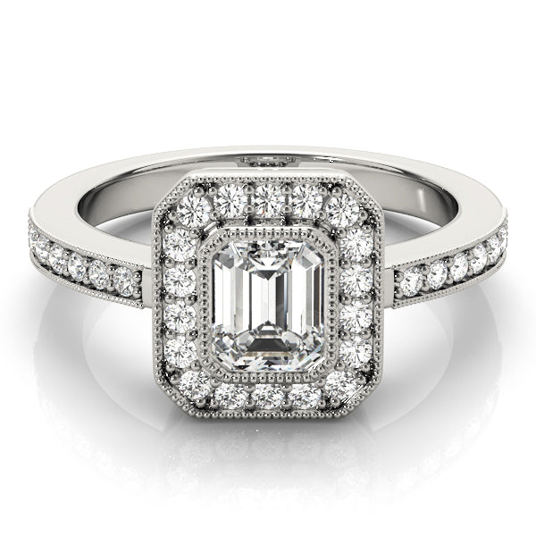 Halo Emerald Engagement Ring (83650)