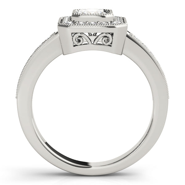 Halo Emerald Engagement Ring (83650)
