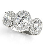 Oval Color Rings Engagement Ring