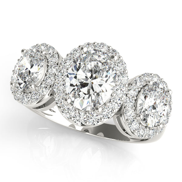 Oval Color Rings Engagement Ring