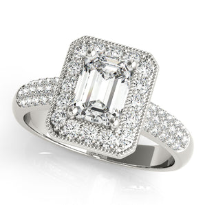 Emerald Color Rings Engagement Ring