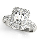 Emerald Color Rings Engagement Ring