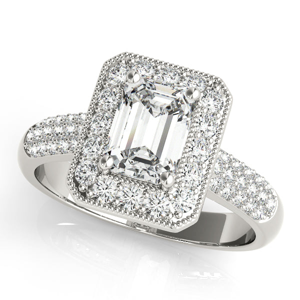 Emerald Color Rings Engagement Ring