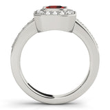 Halo Square & Cushion Engagement Ring (83755)