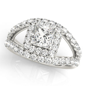 Square Halo Cushion Engagement Ring