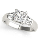 Square Fancy Shape Baguette Remounts Engagement Ring