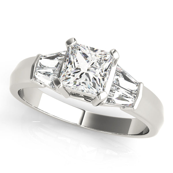 Square Fancy Shape Baguette Remounts Engagement Ring