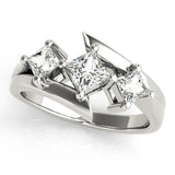 3 Stone Princess Engagement Ring (83817)