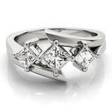 3 Stone Princess Engagement Ring (83817)