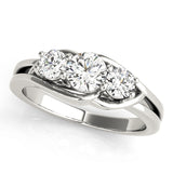Three-Stone Engagement Ring (Round Center)