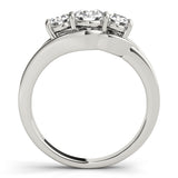 Three-Stone Engagement Ring (Round Center) - alt view