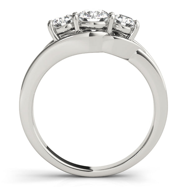 Three-Stone Engagement Ring (Round Center) - alt view