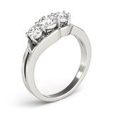 Three-Stone Engagement Ring (Round Center) - alt view