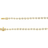 6 3/4 ct tw Line Lab Grown Diamond Necklace in 14K White Gold (18... - view 2