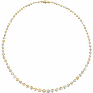 6 3/4 ct tw Line Lab Grown Diamond Necklace in 14K White Gold (18...