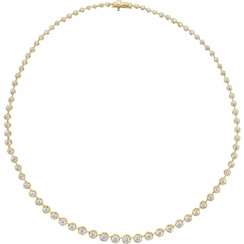 6 3/4 ct tw Line Lab Grown Diamond Necklace in 14K White Gold (18...