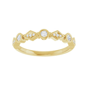 1/8 ct tw Three-Stone Lab Grown Anniversary Band in 14K White Gol... - view 3