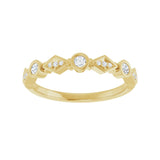 1/8 ct tw Three-Stone Lab Grown Anniversary Band in 14K White Gol... - view 3