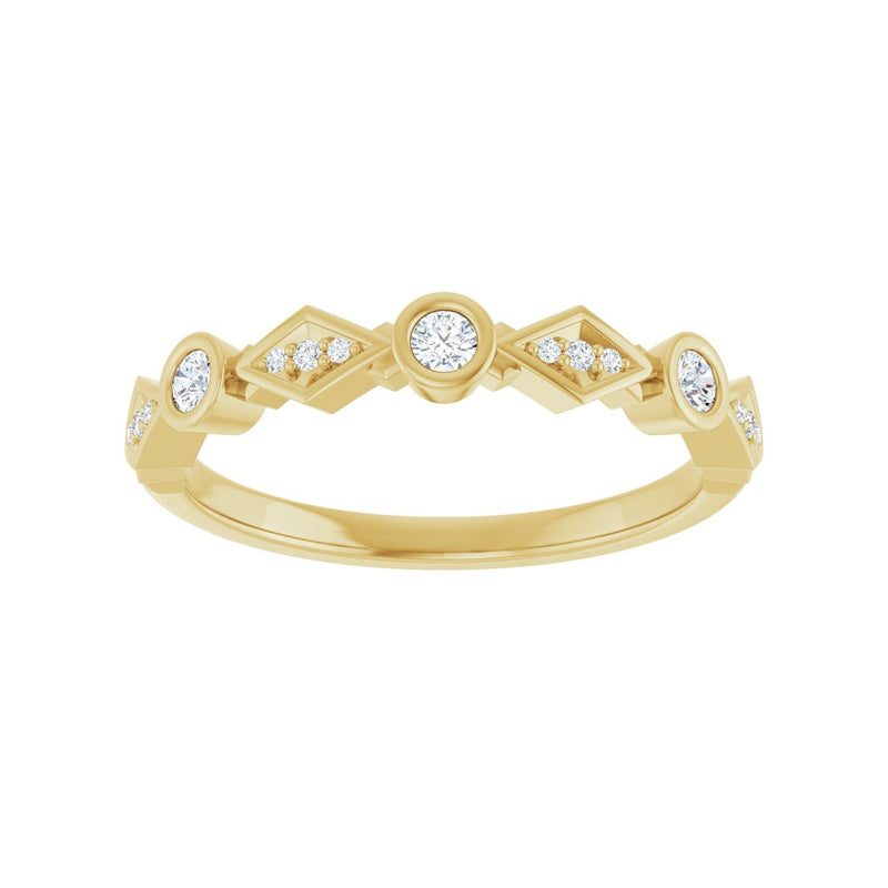 1/8 ct tw Three-Stone Lab Grown Anniversary Band in 14K White Gol... - view 3