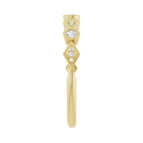 1/8 ct tw Three-Stone Lab Grown Anniversary Band in 14K White Gol... - view 4
