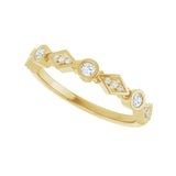1/8 ct tw Three-Stone Lab Grown Anniversary Band in 14K White Gol... - view 5